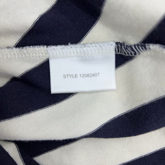 Tory Burch Womens Size M Noisetta Diagonal Stripe Stretch Dress Round Neck - Picture 14 of 16